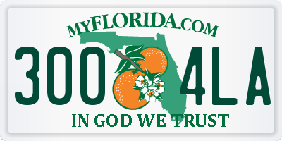 FL license plate 3004LA