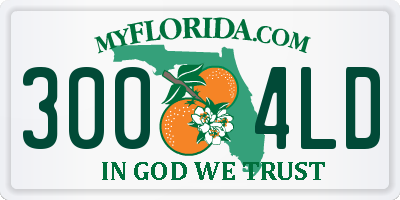 FL license plate 3004LD
