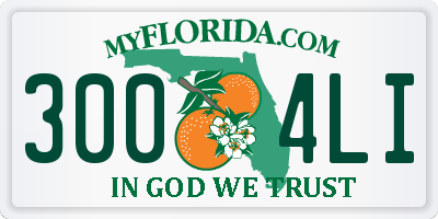 FL license plate 3004LI