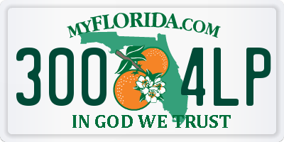 FL license plate 3004LP