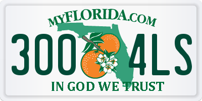 FL license plate 3004LS
