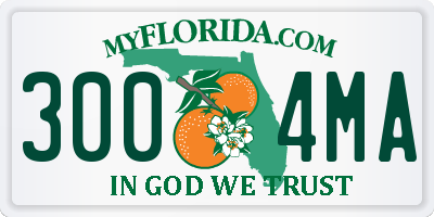 FL license plate 3004MA