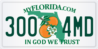 FL license plate 3004MD