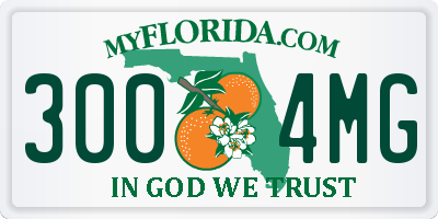 FL license plate 3004MG