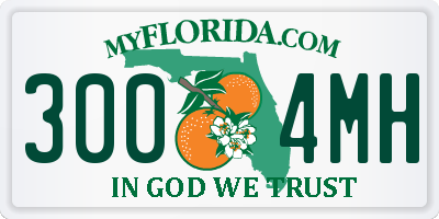 FL license plate 3004MH