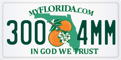 FL license plate 3004MM