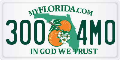 FL license plate 3004MO