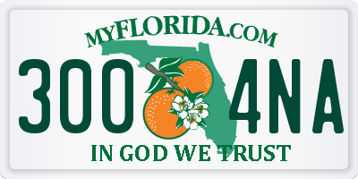 FL license plate 3004NA