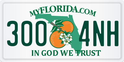FL license plate 3004NH