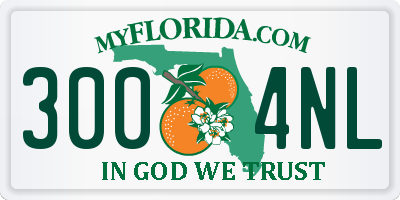 FL license plate 3004NL
