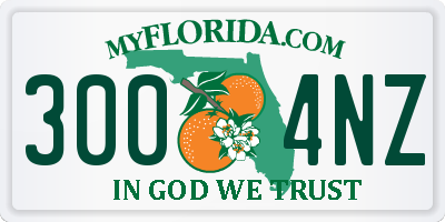 FL license plate 3004NZ