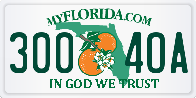 FL license plate 3004OA