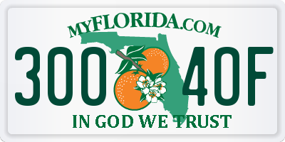FL license plate 3004OF
