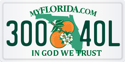 FL license plate 3004OL