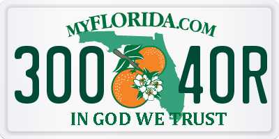 FL license plate 3004OR