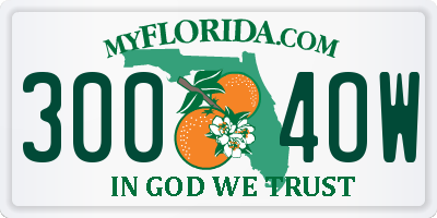 FL license plate 3004OW