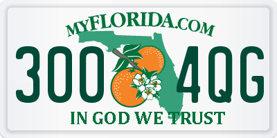 FL license plate 3004QG
