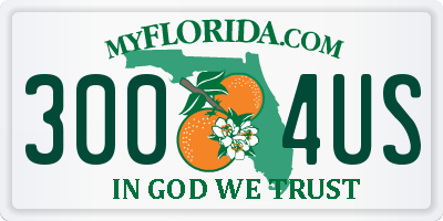 FL license plate 3004US