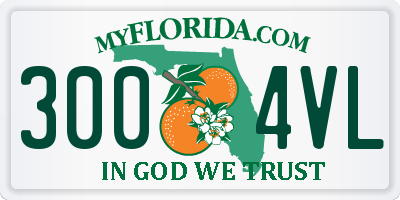 FL license plate 3004VL