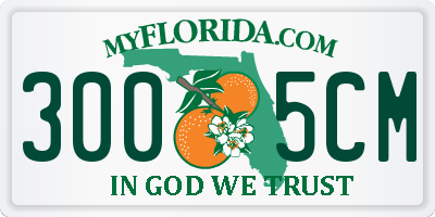 FL license plate 3005CM