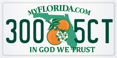 FL license plate 3005CT
