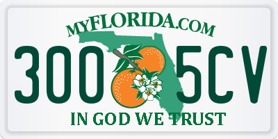 FL license plate 3005CV