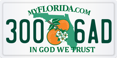 FL license plate 3006AD