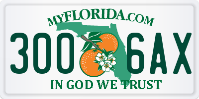 FL license plate 3006AX