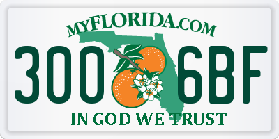 FL license plate 3006BF