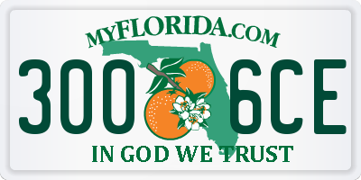 FL license plate 3006CE