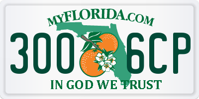 FL license plate 3006CP