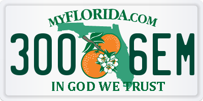 FL license plate 3006EM