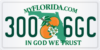 FL license plate 3006GC