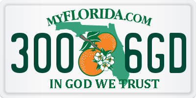 FL license plate 3006GD