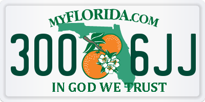 FL license plate 3006JJ