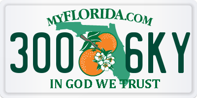 FL license plate 3006KY