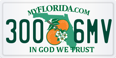 FL license plate 3006MV