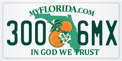 FL license plate 3006MX