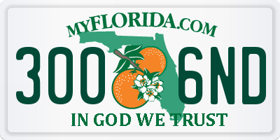 FL license plate 3006ND