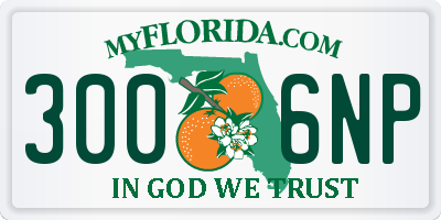 FL license plate 3006NP