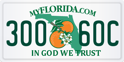 FL license plate 3006OC