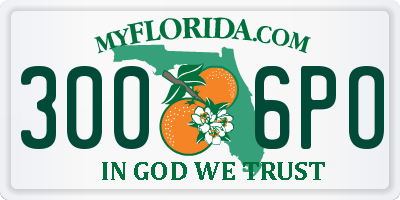 FL license plate 3006PO