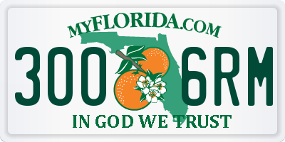 FL license plate 3006RM