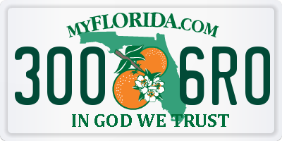 FL license plate 3006RO