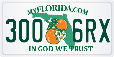 FL license plate 3006RX