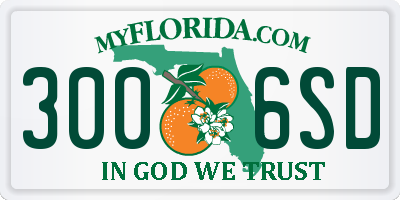 FL license plate 3006SD