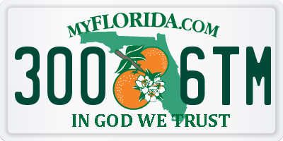 FL license plate 3006TM