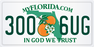 FL license plate 3006UG