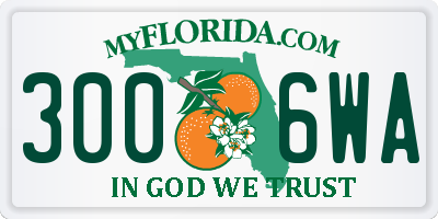 FL license plate 3006WA