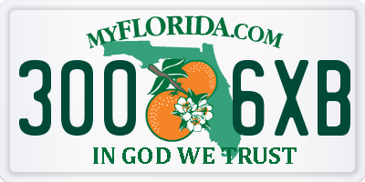 FL license plate 3006XB